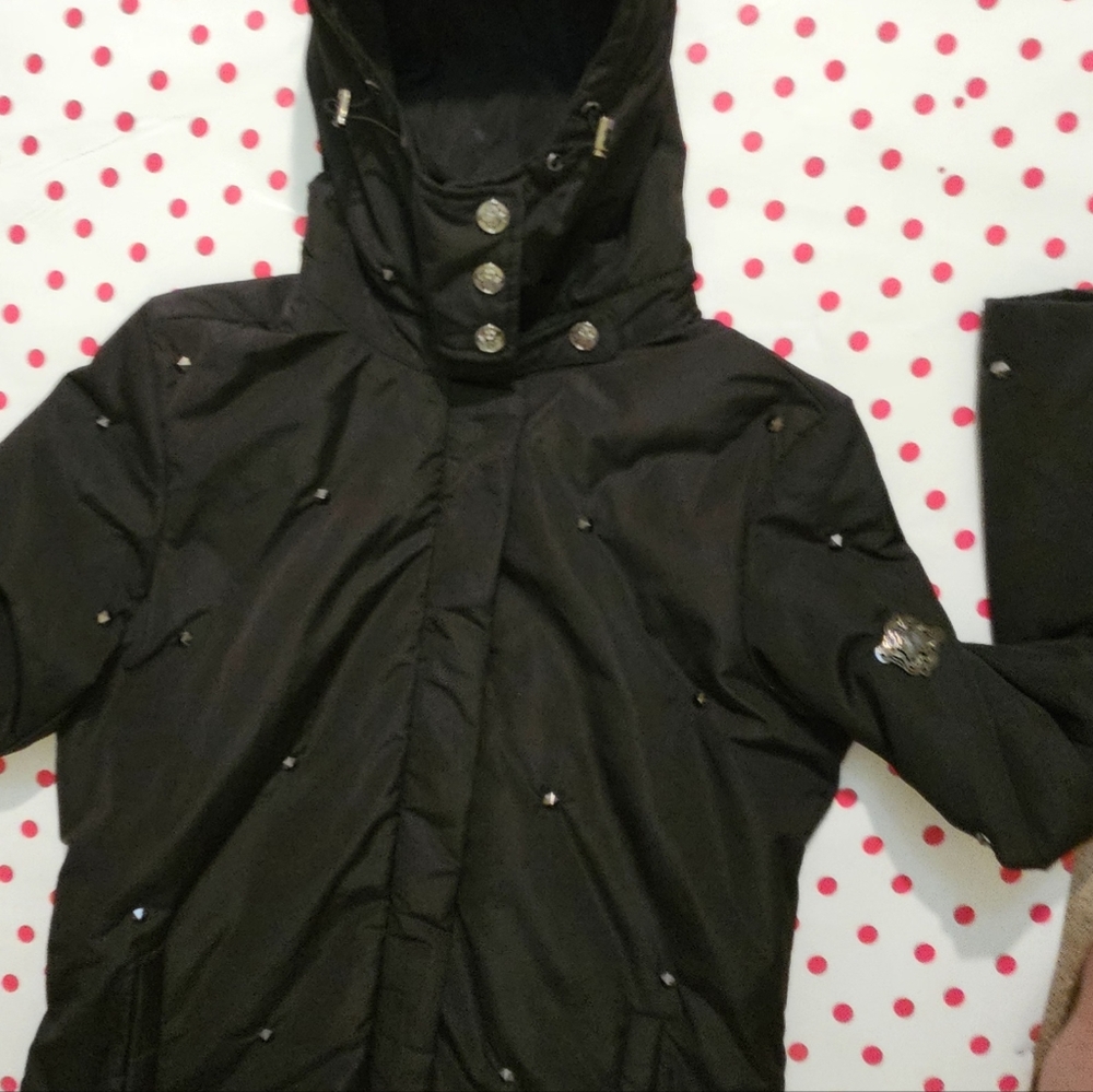 Nanette lepore Chrome studded black parka